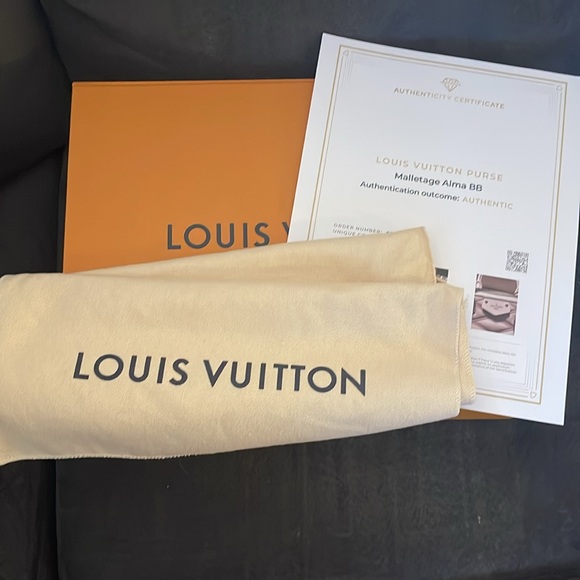 NIB Louis Vuitton Malletage Lambskin Alma BB Rosabella - Picture 7 of 7